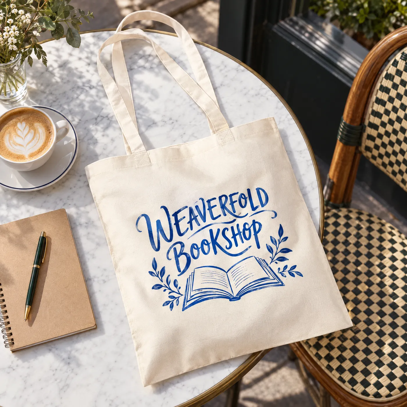 Cotton Tote Bag Long Handle lifestyle