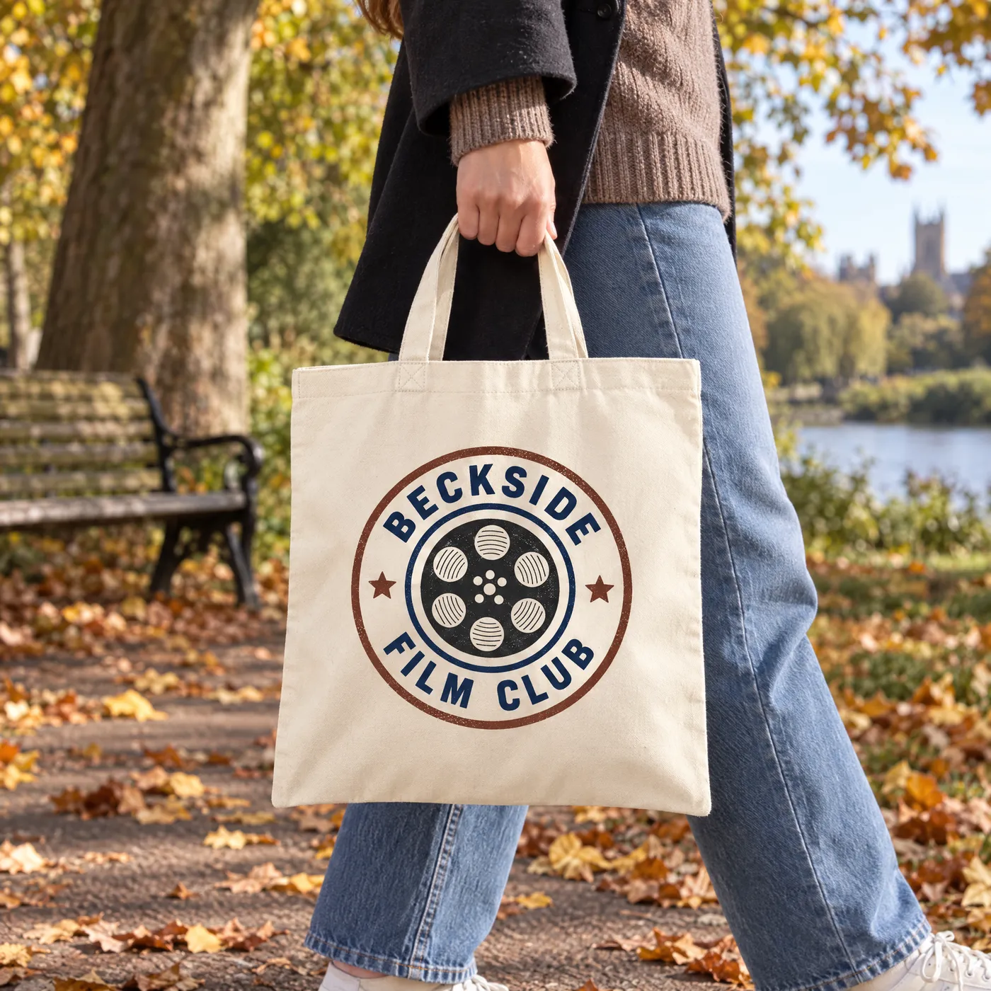 Cotton Tote Bag Short Handle lifestyle