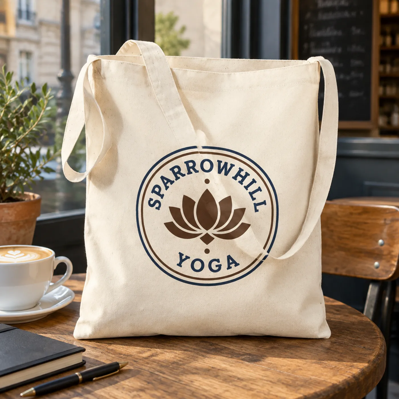 Cotton Sling Tote Bag lifestyle