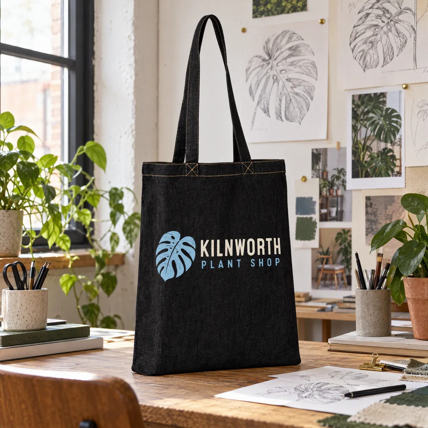 Premium Denim Tote Bag lifestyle