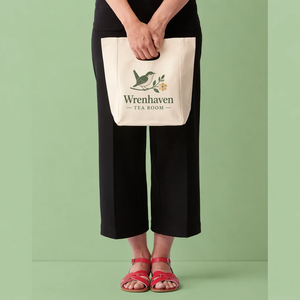 Premium Recycled Canvas Carry Bag printed with a custom logo
