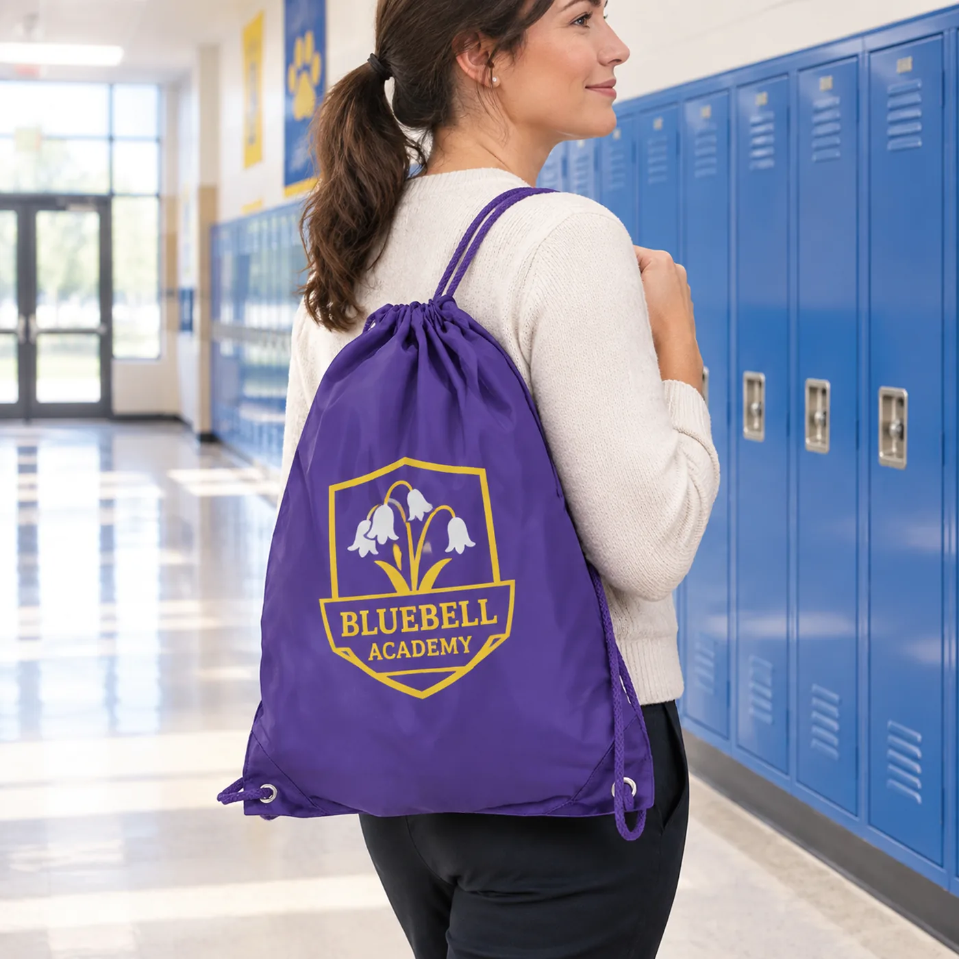 Polyester Drawstring Bag lifestyle
