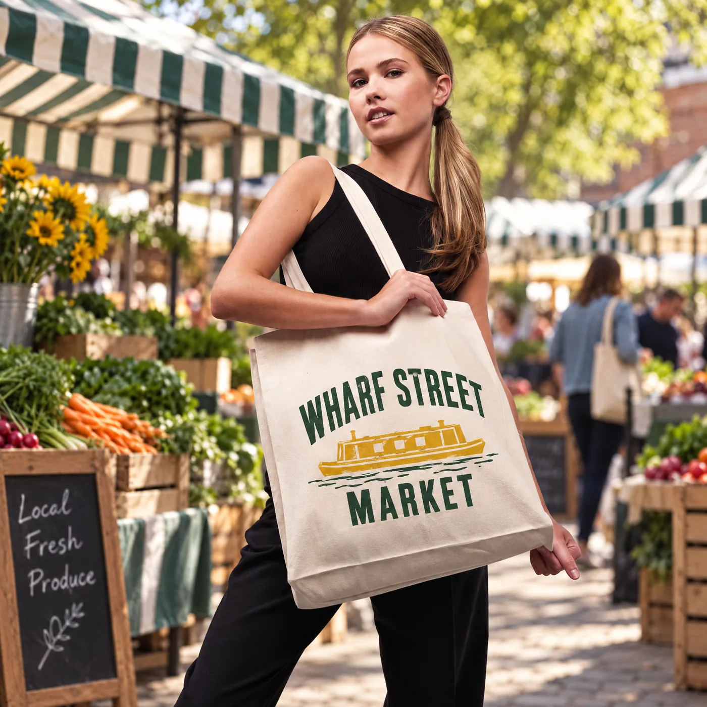 Premium Recycled Canvas Tote Bag lifestyle