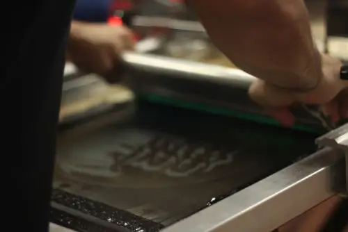 black ink screen printing