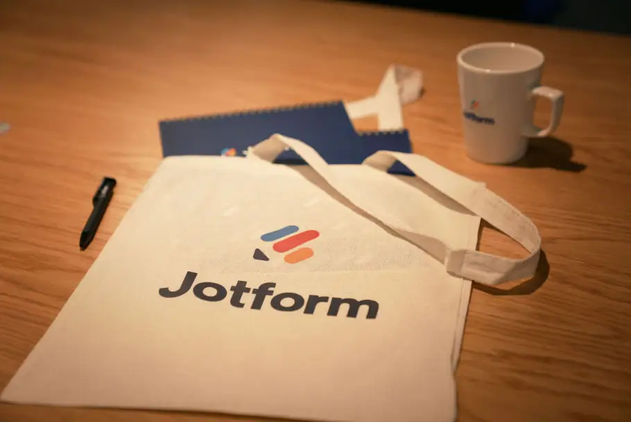 printed jute bag on a table