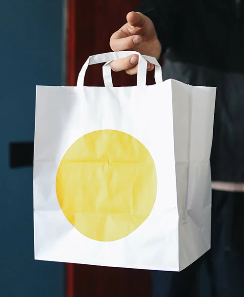 Printed Flat Handle Paper Bags